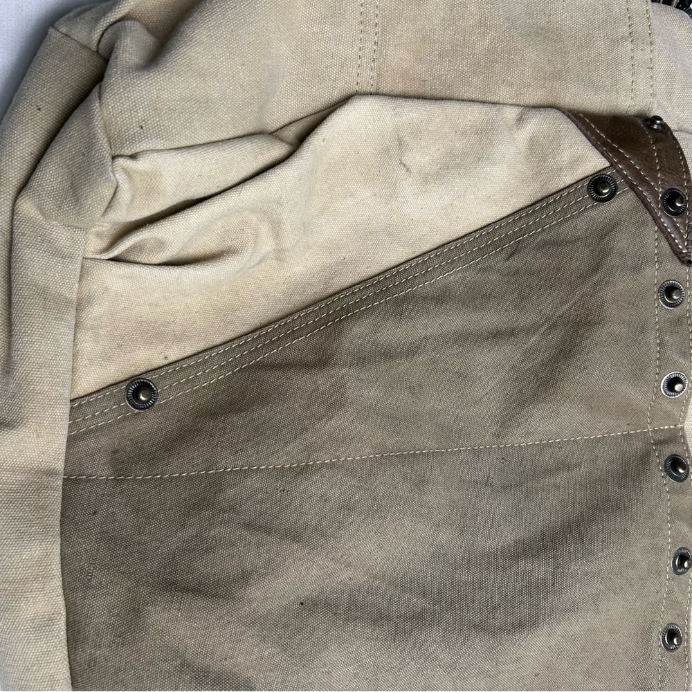 Canvas and Leather women’s bag - up cycled - Picture 6 of 9